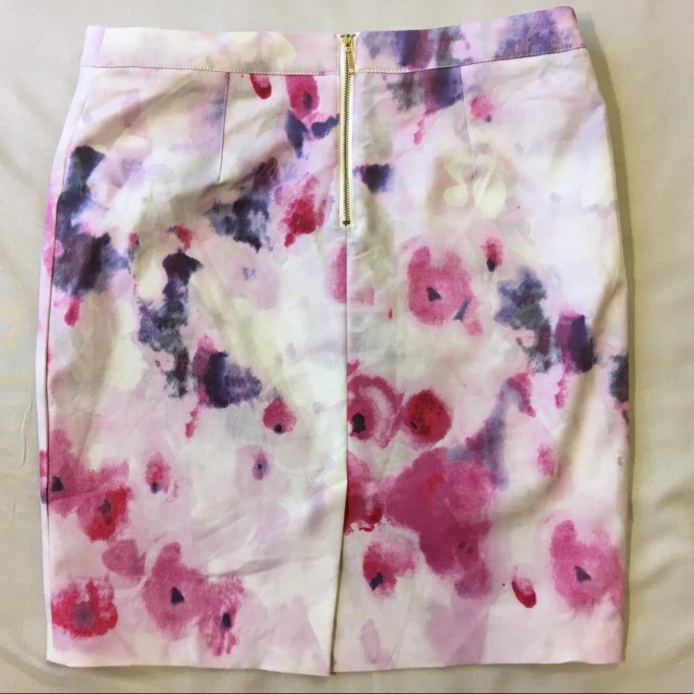 Willi Smith Watercolor Floral Print Skirt - Picture 3 of 7
